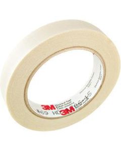 3M 69 Glass Cloth Electrical Tape, 3in Core, 1in x 108ft, White, Case Of 9