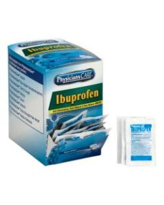 PhysiciansCare Ibuprofen Pain Reliever Medication, 2 Tablets Per Packet, Box of 50 Packets