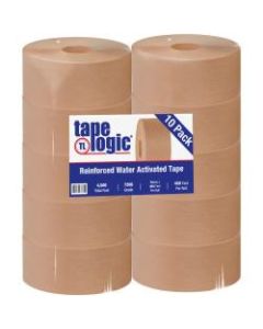 Tape Logic Reinforced Water-Activated Packing Tape, #7200, 3in Core, 2.8in x 150 Yd., Kraft, Case Of 10