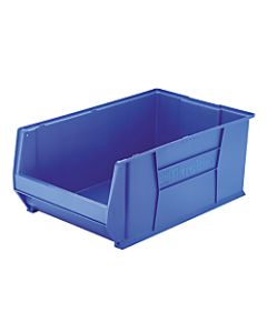 Akro-Mils 20in Heavy-Duty Stackable Storage Bin, Medium Size, Blue