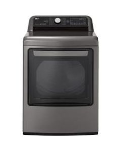 LG DLGX7801VE Gas Dryer - 7.30 ft³ - Front Loading - Vented - 12 Modes - Steam Function - Graphite Steel - Energy Star