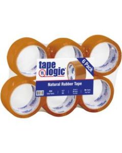 Tape Logic #57 Natural Rubber Tape, 2in x 55 Yd., Clear, Case Of 6