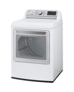 LG DLGX7801WE Gas Dryer - 7.30 ft³ - Front Loading - Vented - 12 Modes - Steam Function - White - Energy Star