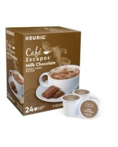 Cafe Escapes Milk Chocolate Hot Cocoa K-Cup, Box Of 24