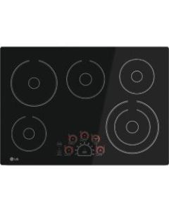 LG LCE3010SB Electric Cooktop - 30in Wide - 5 Cooking Element(s) - Glass Ceramic Cooktop - Black