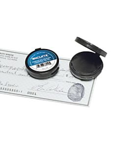 Baumgartens Fingerprint Ink Pad, 1 7/8in x 1 7/8in x 1/2in, Black/Black Ink