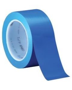 3M 471 Vinyl Tape, 3in Core, 2in x 36 Yd., Blue, Case Of 24