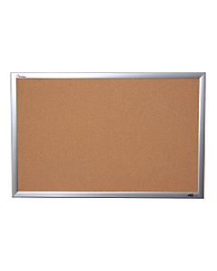 SKILCRAFT Cork Wallboard, 24in x 36in, Aluminum Frame With Silver Finish (AbilityOne 7195 01 484 0005)