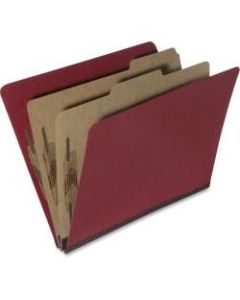 Pressboard Classification Folders, 30% Recycled, Dark Red (AbilityOne 7530-01-556-7917)