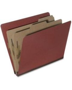 Pressboard Classification Folders, 30% Recycled, Earth Red (AbilityOne 7530-01-556-7912)