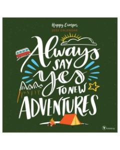 TF Publishing Arts & Entertainment Wall Calendar, 12in x 12in, Happy Camper, January To December 2022