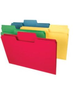 Smead SuperTab Heavyweight File Folders, Legal Size, Assorted Colors, Box Of 50