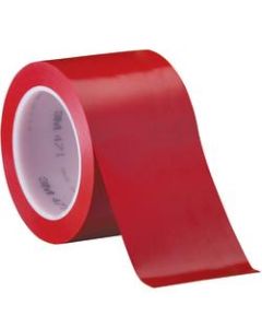 3M 471 Vinyl Tape, 3in Core, 3in x 36 Yd., Red, Case Of 12