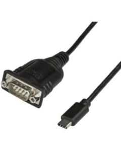 StarTech.com USB C to Serial Adapter with COM Retention - USB C to RS232 Cable - USB C to DB9 Cable - Windows / macOS / Linux Compatible - Black