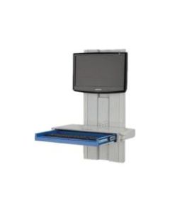 Capsa Healthcare Premium Slim Line w/Work Surface/CPU Holder - Mounting kit (wall mount, CPU holder, VESA adapter, keyboard tray, work surface) - for LCD display / PC equipment - medical - screen size: up to 24in - wall-mountable