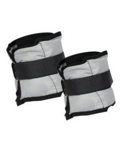 Mind Reader Adjustable Wrist And Ankle Weights, 2 Lb, 1inH x 12-1/2inW x 5inD, Gray, Pack Of 2 Weights