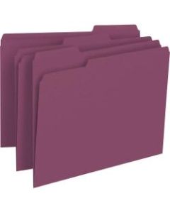 Smead Color File Folders, Letter Size, 1/3 Cut, Maroon, Box Of 100