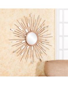 Southern Enterprises Starburst Mirrored Wall Sculpture, 36in x 1 1/4in, Gold