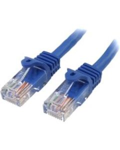 StarTech.com 7 ft Blue Snagless Cat5e UTP Patch Cable - Category 5e - 7 ft - 1 x RJ-45 Male - 1 x RJ-45 Male - Blue