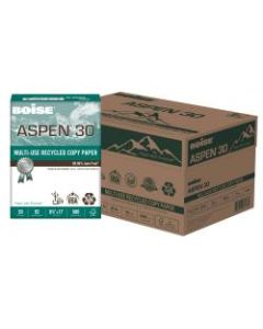 Boise ASPEN 30 Multi-Use Paper, Letter Size (8 1/2in x 11in), 20 Lb, 30% Recycled, FSC Certified, Ream Of 500 Sheets, Case Of 10 Reams