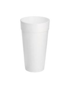 Dart Insulated Foam Drinking Cups, White, 20 Oz, White, Pack Of 500 Cups
