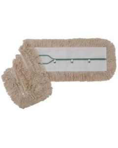 Wilen Cotton Blend Swivel Snap Dust Mop Head, 36in x 5in, Natural, Pack Of 12