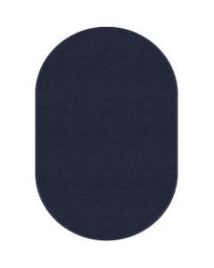 Flagship Carpets Americolors Area Rug, Oval, 7ft 6in x 12ft, Navy
