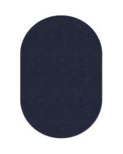 Flagship Carpets Americolors Area Rug, Oval, 7ft 6in x 12ft, Navy