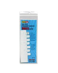 Redi-Tag Permanent Index Tabs, Blank, White, Pack Of 12