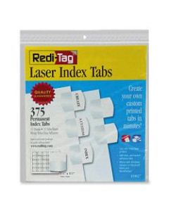 Redi-Tag Laser Index Tabs, 1 1/8in x 1 1/4in, White, Pack Of 375