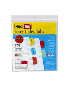 Redi-Tag Laser Index Tabs, 1 1/8in x 1 1/4in, Assorted, Pack Of 375
