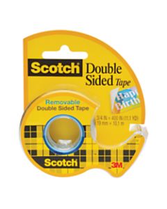 Scotch 667 Removable Double-Sided Tape, 3/4in x 400in, Clear