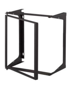 C2G 11U Swing Out Wall Mount Open Frame Rack - 18in Deep (TAA Compliant) - 19in 11U Wide Wall Mountable for LAN Switch - Black - 75 lb x Static/Stationary Weight Capacity"