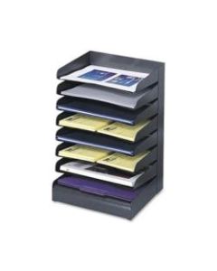Safco Steel Desk Tray Sorter, 8 Shelf, 17 3/4inH x 12inW x 9 1/2inD, Black