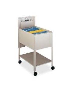 Safco Mobile Tub File, 28 1/4inH x 16 5/8inW x 24 7/8inD, Putty