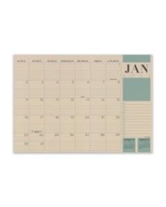 TF Publishing Medium Monthly Desk Pad Calendar, 12in x 17in, Kraft, January To December 2022