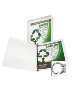 Samsill Earths Choice Insertable Vue 3-Ring Binder, 1/2in Round Rings, White