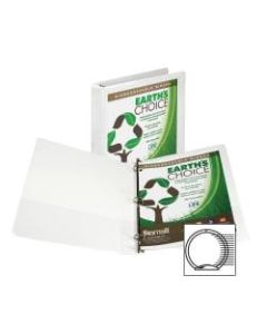 Samsill Earths Choice Insertable Vue 3-Ring Binder, 1in Round Rings, White