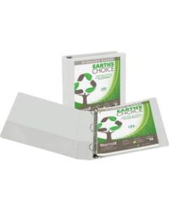 Samsill Earths Choice Insertable Vue 3-Ring Binder, 1 1/2in Round Rings, 63% Recycled, White