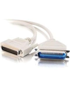 C2G 6ft DB25 Male to Centronics 36 Male Parallel Printer Cable - DB-25 Male - Centronics Male - 6ft - Beige