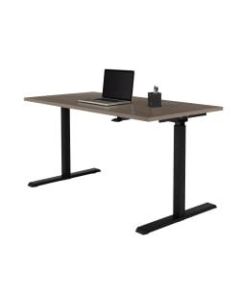 Realspace Magellan Pneumatic Height-Adjustable Standing Desk, 60inW, Gray