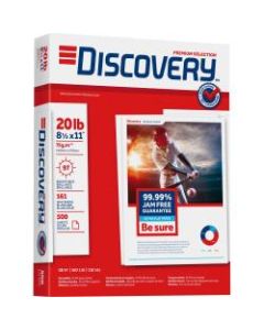Discovery Punched Premium Selection Multi-Use Paper, Letter Size (8 1/2in x 11in), 20 Lb, Ultra White, Carton Of 2,500 Sheets