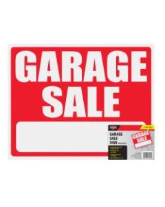 Cosco "Garage Sale" Sign With Stake Kit, 15in x 19in, Red/White