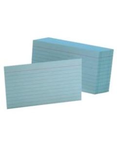 Office Depot Brand Ruled Index Cards, 3in x 5in, Blue, Pack Of 100