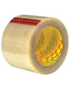 3M 351 Carton Sealing Tape, 3in Core, 3in x 55 Yd., Clear, Case Of 24