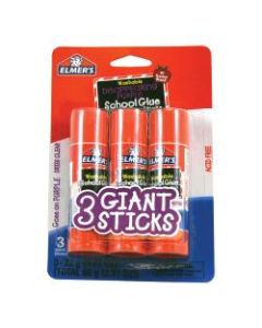 Elmers Washable Disappearing Purple School Glue Sticks, 0.77 Oz, Pack Of 3 Sticks
