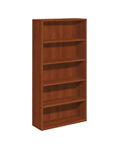 HON 10700 Series Laminate Bookcase, 5 Shelves, Cognac