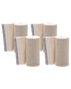 Medline Non-Sterile Matrix Elastic Bandages, 6in x 5 Yd., White/Beige, 4 Bandages Per Box, Case Of 5 Boxes