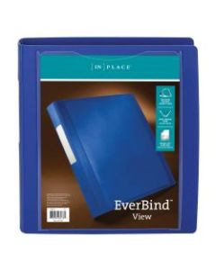 Office Depot Brand Everbind View 3-Ring Binder, 1 1/2in D-Rings, Blue