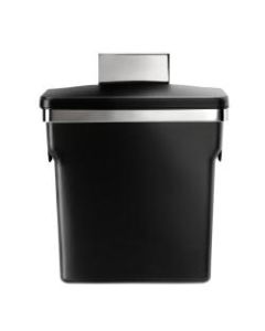 simplehuman Plastic In-Cabinet Trash Can, 2.64 Gallons, Black